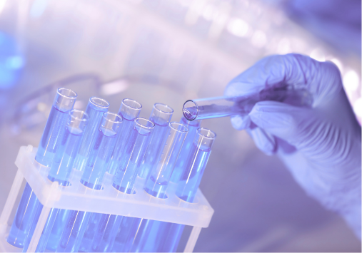 test tubes with fluid